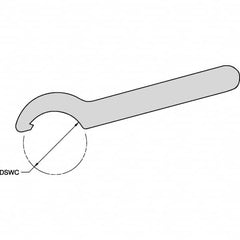Kennametal - Locknut Wrench for Indexable Tools - Collet Chuck Compatible, TG-DV Toolholder Style Compatibility - Benchmark Tooling
