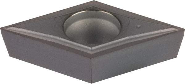 Kennametal - DCGT32.50 LF Grade KC5025 Carbide Turning Insert - TiAlN Finish, 55° Diamond, 3/8" Inscr Circle, 5/32" Thick, 0.0039" Corner Radius - Benchmark Tooling