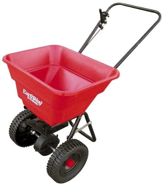 Made in USA - 80 Lb Polyethylene Walk Behind Broadcast Landscape Spreader - 10" Wheels - Benchmark Tooling