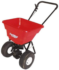 Made in USA - 80 Lb Polyethylene Walk Behind Broadcast Landscape Spreader - 10" Pneumatic Wheels - Benchmark Tooling