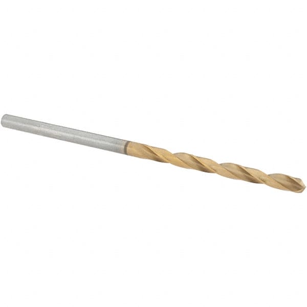 Guhring - 3/32" 118° High Speed Steel Jobber Drill - TiN Finish, Right Hand Cut, Spiral Flute, Straight Shank, 57mm OAL, Standard Point - Benchmark Tooling