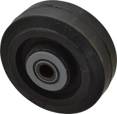 Albion - 4 Inch Diameter x 1-1/2 Inch Wide, Solid Rubber Caster Wheel - 250 Lb. Capacity, 1-5/8 Inch Hub Length, 1/2 Inch Axle Diameter, Roller Bearing - Benchmark Tooling