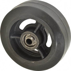 Albion - 6 Inch Diameter x 2 Inch Wide, Solid Rubber Caster Wheel - 410 Lb. Capacity, 2-3/16 Inch Hub Length, 1/2 Inch Axle Diameter, Roller Bearing - Benchmark Tooling