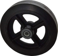 Albion - 8 Inch Diameter x 2 Inch Wide, Solid Rubber Caster Wheel - 500 Lb. Capacity, 2-3/16 Inch Hub Length, 3/4 Inch Axle Diameter, Roller Bearing - Benchmark Tooling