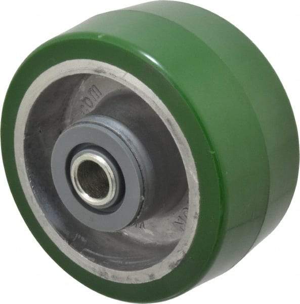 Albion - 4 Inch Diameter x 2 Inch Wide, Polyurethane Caster Wheel - 700 Lb. Capacity, 2-7/16 Inch Hub Length, 1/2 Inch Axle Diameter, Roller Bearing - Benchmark Tooling