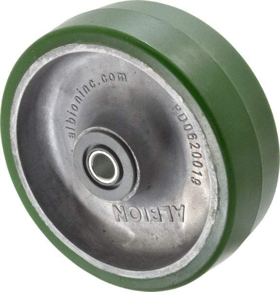 Albion - 6 Inch Diameter x 2 Inch Wide, Polyurethane Caster Wheel - 1,230 Lb. Capacity, 2-7/16 Inch Hub Length, 1/2 Inch Axle Diameter, Roller Bearing - Benchmark Tooling