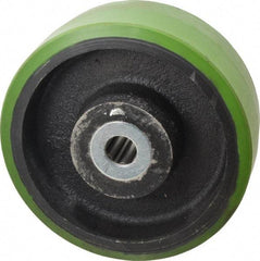 Albion - 8 Inch Diameter x 3 Inch Wide, Polyurethane Caster Wheel - 2,520 Lb. Capacity, 3-1/4 Inch Hub Length, 1 Inch Axle Diameter, Roller Bearing - Benchmark Tooling