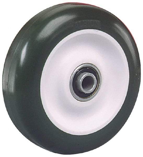 Albion - 4 Inch Diameter x 1-1/4 Inch Wide, Polyurethane Caster Wheel - 400 Lb. Capacity, 1-3/8 Inch Hub Length, 3/8 Inch Axle Diameter, Ball Bearing - Benchmark Tooling