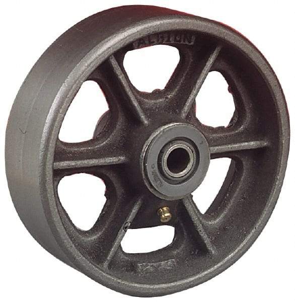 Albion - 5 Inch Diameter x 2-1/2 Inch Wide, Cast Iron Caster Wheel - 2,000 Lb. Capacity, 3-1/4 Inch Hub Length, 1 Inch Axle Diameter, Roller Bearing - Benchmark Tooling