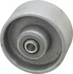 Albion - 4 Inch Diameter x 2 Inch Wide, Cast Iron Caster Wheel - 1,000 Lb. Capacity, 2-3/16 Inch Hub Length, 1/2 Inch Axle Diameter, Roller Bearing - Benchmark Tooling