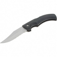 Gerber - 3-3/4" Blade, 8-3/4" OAL, Partially Serrated Clip Point Folding Knife - 4-7/8" Closed Length - Benchmark Tooling