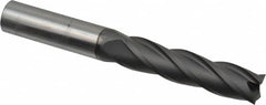 Niagara Cutter - 1/2", 2" LOC, 1/2" Shank Diam, 4" OAL, 4 Flute, Solid Carbide Square End Mill - Single End, Diamond Finish, Spiral Flute, 30° Helix, Right Hand Cut, Right Hand Flute, Series DIAL430 - Benchmark Tooling