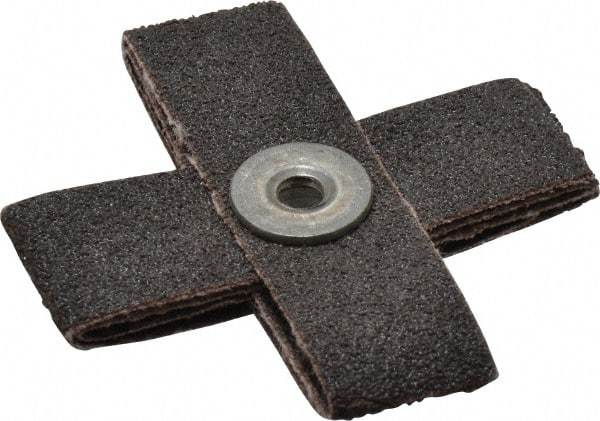 3M - 60 Grit, Medium Grade, Aluminum Oxide Cross Pad - 2-1/2" Long x 2-1/2" Wide x 3/4" Thick, Cloth Backed, X Backing Weight, 8 Ply, 18,000 Max RPM - Benchmark Tooling