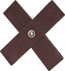 3M - 60 Grit, Medium Grade, Aluminum Oxide Cross Pad - 6" Long x 6" Wide x 1-1/2" Thick, Cloth Backed, X Backing Weight, 8 Ply, 9,000 Max RPM - Benchmark Tooling