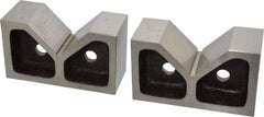 Value Collection - 3-1/16" Max Capacity, 90° Angle, Cast Iron V-Block - 6" Long x 2-7/16" Wide x 3-1/2" High, Sold as Matched Pair - Benchmark Tooling