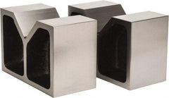 Value Collection - 5-1/8" Max Capacity, 90° Angle, Cast Iron V-Block - 12" Long x 6" Wide x 8" High, Sold as Matched Pair - Benchmark Tooling