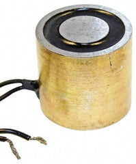 Mag-Mate - 2" Diam, 5.2 Watts, 150 Lb Max Magnetic Pull Electromagnet - 1/4-20 Thread, 24 DC Output Voltage - Benchmark Tooling