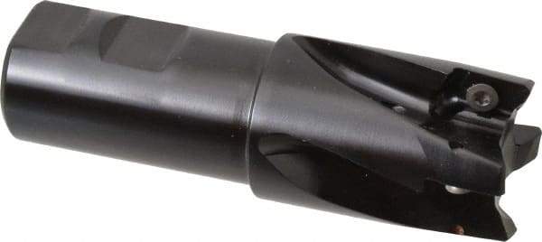 Kennametal - 1-1/2" Cut Diam, 18.03mm Max Depth of Cut, 1-1/4" Shank Diam, 115.06mm OAL, Indexable Square Shoulder End Mill - EC18.., EP18.. Inserts, Weldon Shank, 0° Lead Angle - Benchmark Tooling