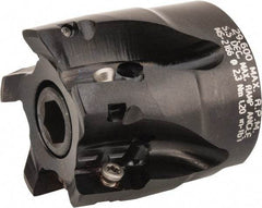 Kennametal - 5 Inserts, 1-1/2" Cut Diam, 3/4" Arbor Diam, 14.48mm Max Depth of Cut, Indexable Square-Shoulder Face Mill - 0/90° Lead Angle, 40mm High, EC14.., EP14.. Insert Compatibility, Through Coolant, Series Mill 1-14 - Benchmark Tooling