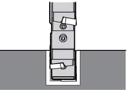 Kennametal - LNEQ1260 Grade KCK15 Carbide Milling Insert - TiN/TiCN/Al2O3 Finish, 0.2362" Thick, 0.4mm Corner Radius - Benchmark Tooling