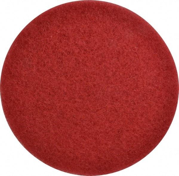 3M - Spray Buffing Pad - 13" Machine, Red Pad, Polyester - Benchmark Tooling