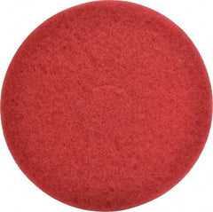 3M - Spray Buffing Pad - 14" Machine, Red Pad, Polyester - Benchmark Tooling