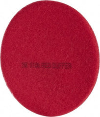 3M - Spray Buffing Pad - 19" Machine, Red Pad, Polyester - Benchmark Tooling