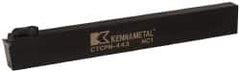 Kennametal - CTCP, Neutral Cut, 0° Lead Angle, 1" Shank Height x 1/2" Shank Width, Positive Rake Indexable Turning Toolholder - 8" OAL, TP..42. Insert Compatibility, Series Kendex - Benchmark Tooling