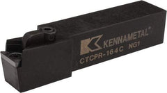 Kennametal - CTCP, Right Hand Cut, 0° Lead Angle, 1" Shank Height x 1" Shank Width, Positive Rake Indexable Turning Toolholder - 5" OAL, TP..42. Insert Compatibility, Series Kendex - Benchmark Tooling