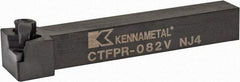 Kennametal - CTFP, Right Hand Cut, 0° Lead Angle, 1/2" Shank Height x 1/2" Shank Width, Positive Rake Indexable Turning Toolholder - 3-1/2" OAL, TP..22. Insert Compatibility, Series Kendex - Benchmark Tooling