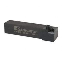 Kennametal - CTGP, Left Hand Cut, 0° Lead Angle, 1" Shank Height x 1" Shank Width, Positive Rake Indexable Turning Toolholder - 5" OAL, TN..32. Insert Compatibility, Series Kendex - Benchmark Tooling