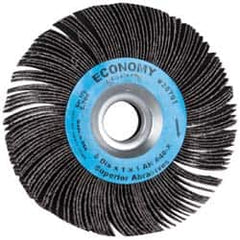 Superior Abrasives - 6" Diam, 40 Grit Aluminum Oxide Unmounted Flap Wheel - 1" Hole, 1" Wide, Coated, Coarse Grade, 6,000 Max RPM - Benchmark Tooling