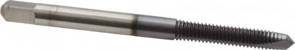 Kennametal - #10-32 UNF, 2 Flute, TiCN Finish, High Speed Steel Spiral Point Tap - Plug Chamfer, Right Hand Thread, 2.38" OAL, 7/8" Thread Length, 0.194" Shank Diam, 2B Class of Fit, Series 5301S - Exact Industrial Supply