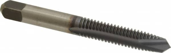 Kennametal - 5/16-18 UNC, 2 Flute, TiCN Finish, High Speed Steel Spiral Point Tap - Plug Chamfer, Right Hand Thread, 2.72" OAL, 1-1/8" Thread Length, 0.318" Shank Diam, 3B Class of Fit, Series 5301S - Exact Industrial Supply