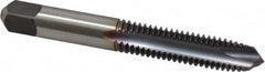 Kennametal - 3/8-16 UNC, 3 Flute, TiCN Finish, High Speed Steel Spiral Point Tap - Plug Chamfer, Right Hand Thread, 2.94" OAL, 1-1/4" Thread Length, 0.381" Shank Diam, 3B Class of Fit, Series 5301S - Exact Industrial Supply