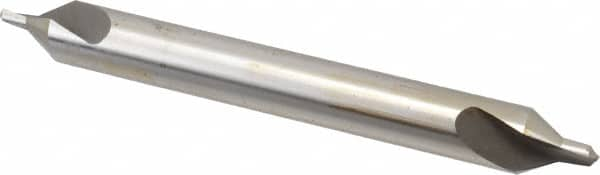 Interstate - #7 Plain Cut 60° Incl Angle High Speed Steel Combo Drill & Countersink - Benchmark Tooling