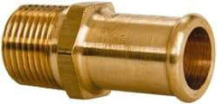 Parker - 3/8 NPT Thread Hose Barb x Male NPT Connector - 5/8" ID Hose, Brass - Benchmark Tooling