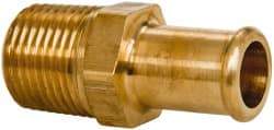 Parker - 1/2 NPT Thread Hose Barb x Male NPT Connector - 5/8" ID Hose, Brass - Benchmark Tooling