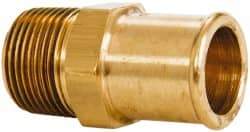 Parker - 3/4 NPT Thread Hose Barb x Male NPT Connector - 1" ID Hose, Brass - Benchmark Tooling