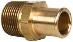 Parker - 1 NPT Thread Hose Barb x Male NPT Connector - 1" ID Hose, Brass - Benchmark Tooling