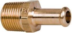 Parker - 3/8 NPT Thread Hose Barb x Male NPT Connector - 3/8" ID Hose, Brass - Benchmark Tooling