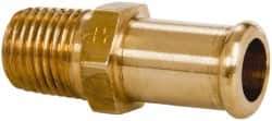 Parker - 1/4 NPT Thread Hose Barb x Male NPT Connector - 1/2" ID Hose, Brass - Benchmark Tooling