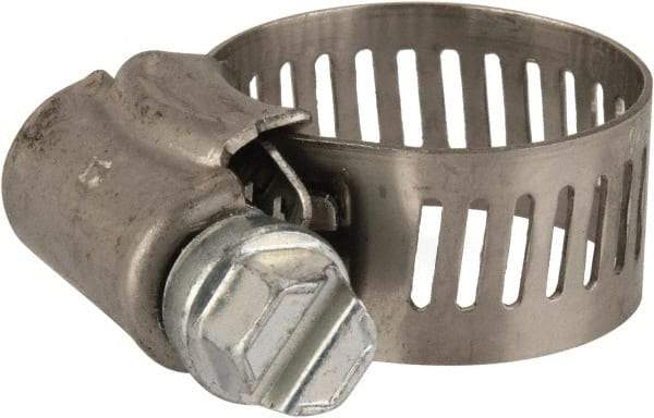 Parker - 0.38 to 0.87" Diam, Stainless Steel Worm Drive Clamp - Benchmark Tooling