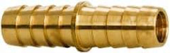 Parker - Hose Barb x Hose Barb Hose Mender - 1/2" ID Hose x 0.53" OD Hose, Brass - Benchmark Tooling