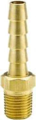 Parker - 1/4 NPT Thread Hose Barb x Male NPT Connector - 3/16" ID Hose x 0.227" OD Hose, Brass - Benchmark Tooling