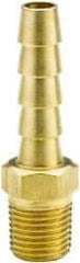 Parker - 1/2 NPT Thread Hose Barb x Male NPT Connector - 3/8" ID Hose x 0.415" OD Hose, Brass - Benchmark Tooling