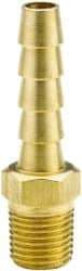 Parker - 3/8 NPT Thread Hose Barb x Male NPT Connector - 1/2" ID Hose x 0.53" OD Hose, Brass - Benchmark Tooling