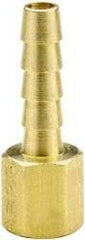 Parker - 1/4 NPT Thread Hose Barb x Female NPT Connector - 3/8" ID Hose x 0.415" OD Hose, Brass - Benchmark Tooling