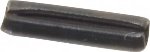 Value Collection - 2mm Diam x 8mm Long Slotted Spring Pin - Grade 1070-1080 Steel, Plain Finish - Benchmark Tooling