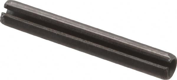 Value Collection - 2mm Diam x 14mm Long Slotted Spring Pin - Grade 1070-1080 Steel, Plain Finish - Benchmark Tooling